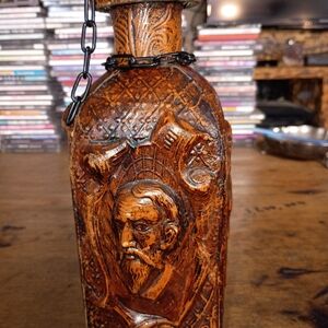 Embossed Brown Decorative Bottle